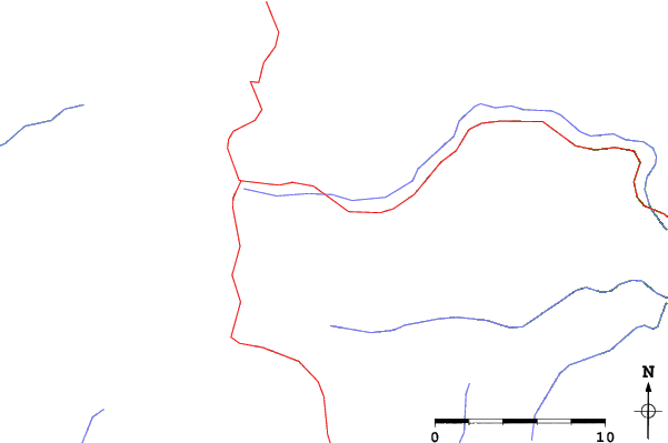 Roads and rivers close to Vidra Transalpina