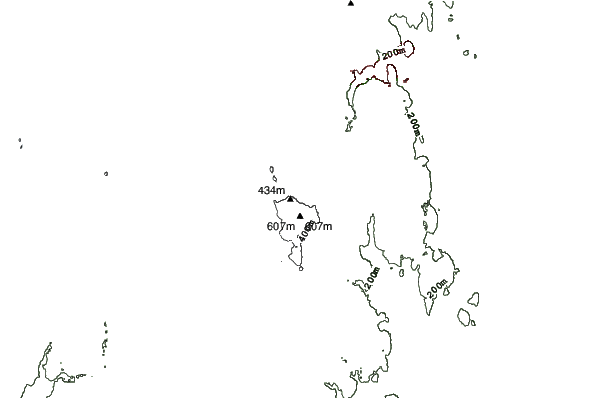 Wachusett Mountain Ski Area neighbourhood contours