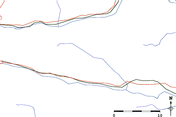 Roads and rivers close to Weissbriach/Gitschtal