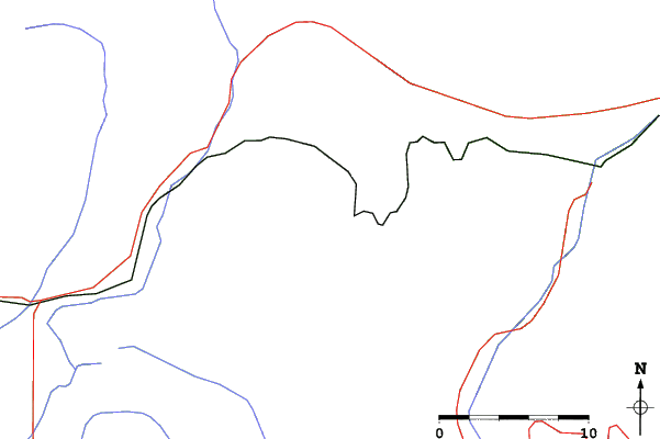 Roads and rivers close to Wolf Creek Utah