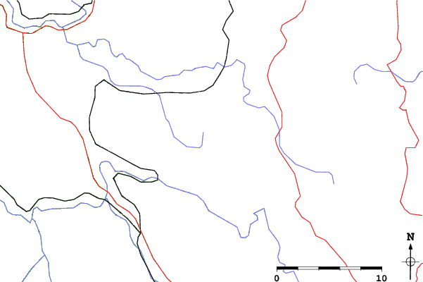 Roads and rivers close to Zlatibor